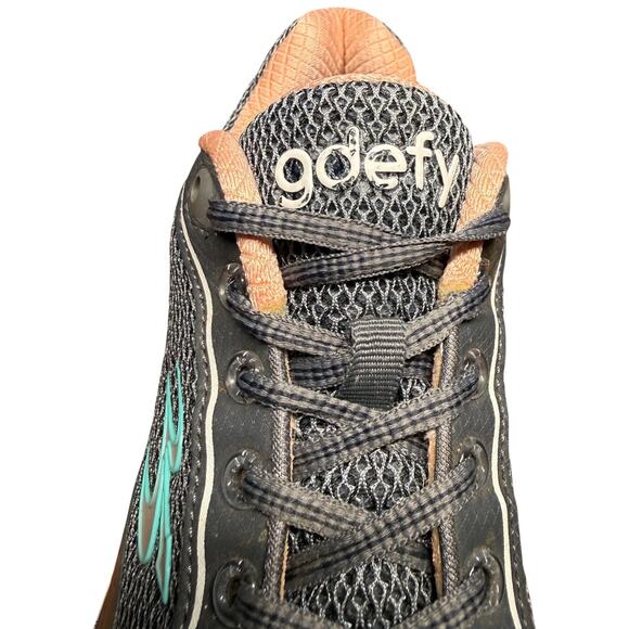 GRAVITY DEFYER Gdefy Mighty Walk Women's 9 Gray Salmon Shoes Comfort Sneakers - Picture 11 of 13